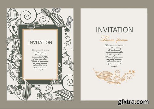 Stock Vectors - Wedding Invitation, 25xEPS