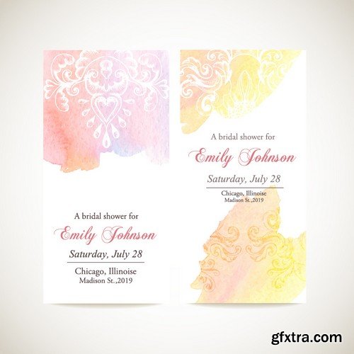 Stock Vectors - Wedding Invitation, 25xEPS