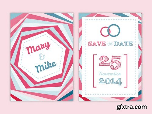 Stock Vectors - Wedding Invitation, 25xEPS