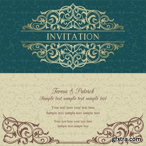 Stock Vectors - Wedding Invitation, 25xEPS