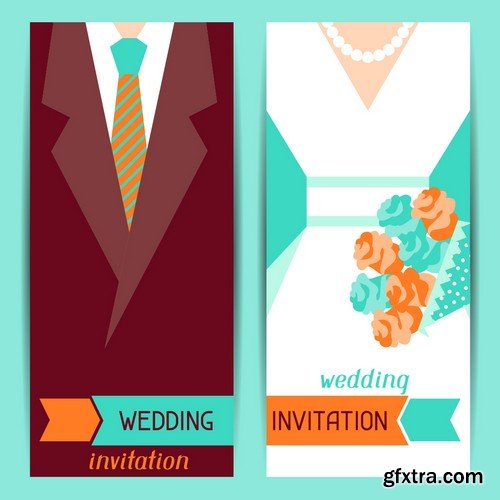 Stock Vectors - Wedding Invitation, 25xEPS