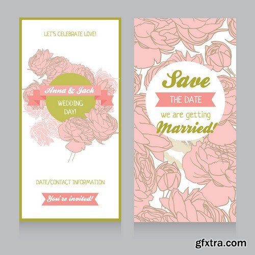 Stock Vectors - Wedding Invitation, 25xEPS