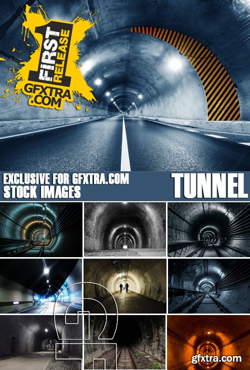 Stock Photos - Tunnel, 25xJPG