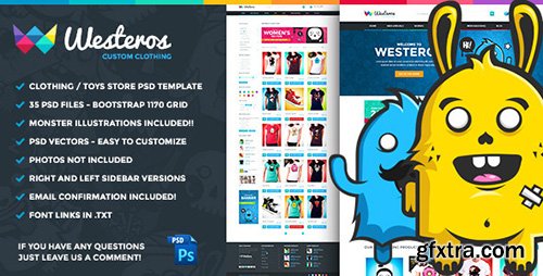 ThemeForest - Westeros Custom Clothing PSD Template