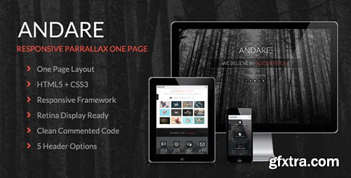 ThemeForest - Andare - Parallax One Page Theme - FULL