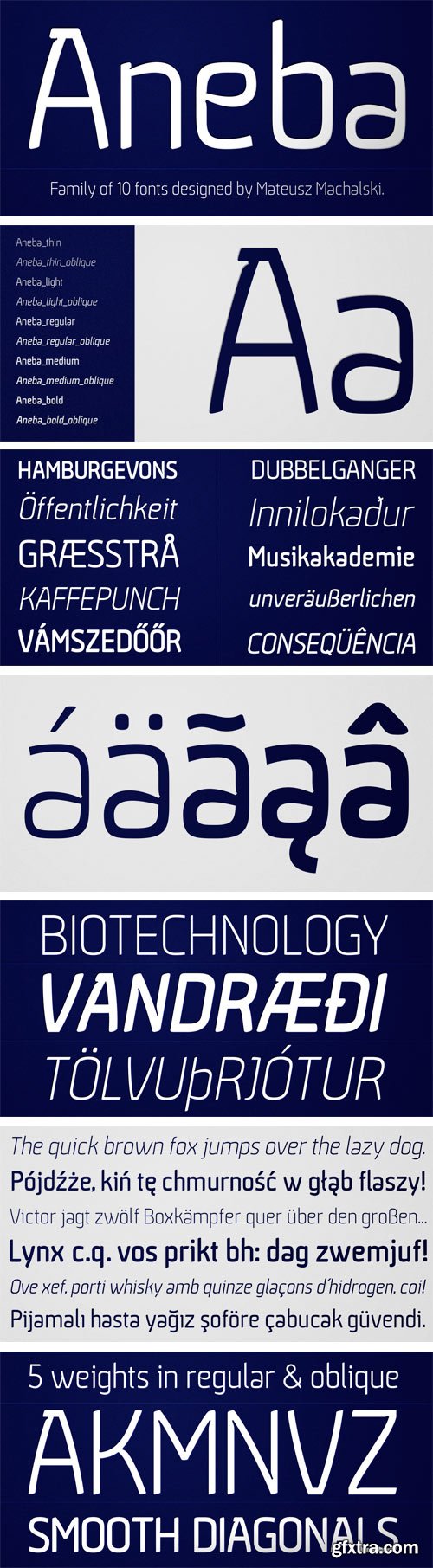 Aneba Font Family - 10 Fonts for $50