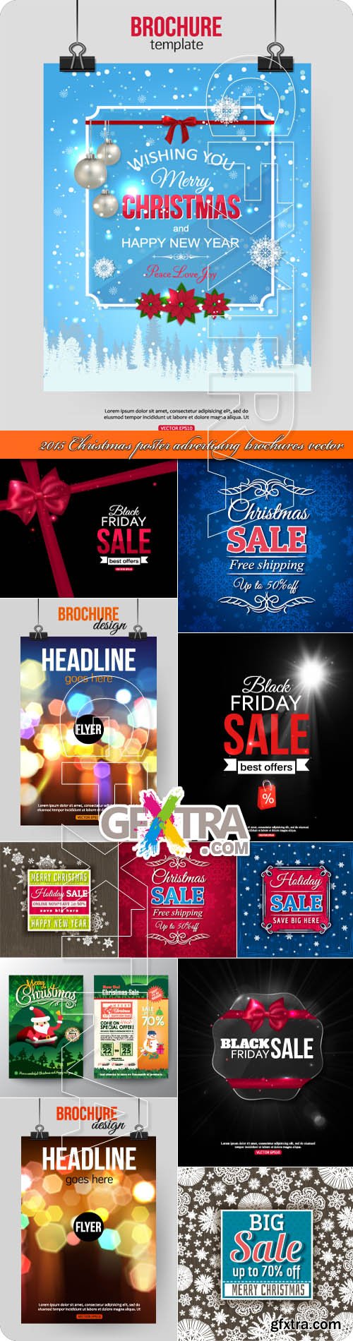 2015 Christmas poster advertising brochures vector