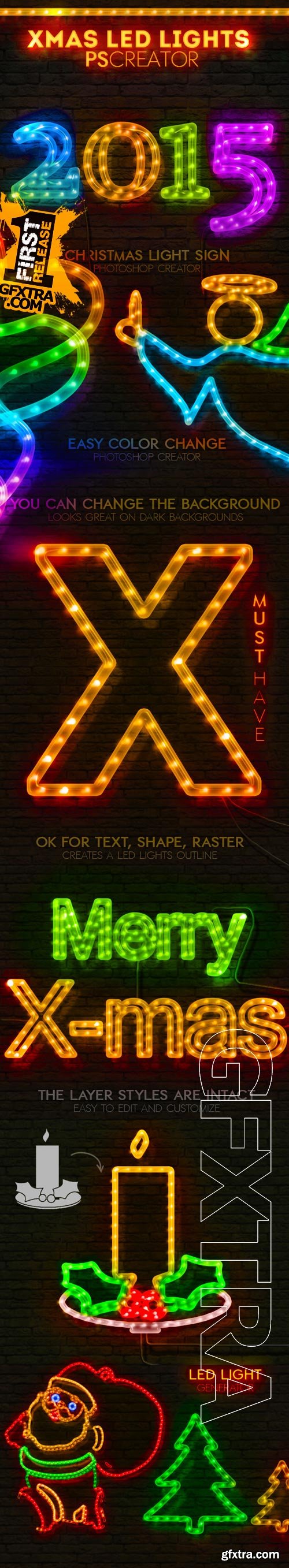 GraphicRiver - Christmas LED Light Rope Photoshop Action 9475071