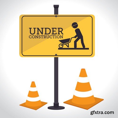 Stock Vectors - Under construction 2, 25xEPS