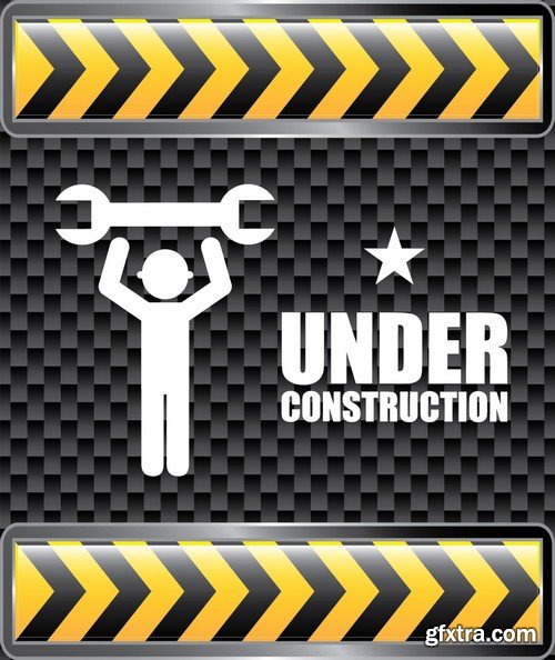 Stock Vectors - Under construction 2, 25xEPS