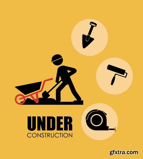 Stock Vectors - Under construction 2, 25xEPS