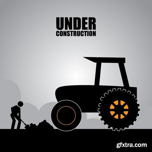 Stock Vectors - Under construction 2, 25xEPS