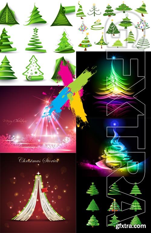 Stock Vectors - Christmas tree. 25xEPS