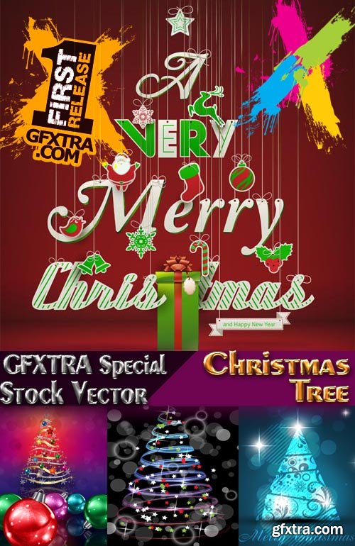 Stock Vectors - Christmas tree. 25xEPS