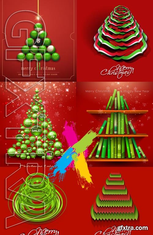 Stock Vectors - Christmas tree. 25xEPS