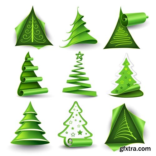 Stock Vectors - Christmas tree. 25xEPS