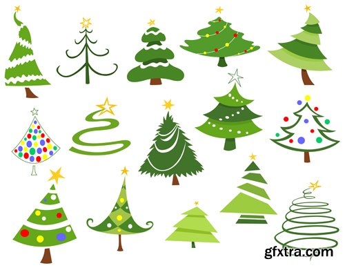 Stock Vectors - Christmas tree. 25xEPS