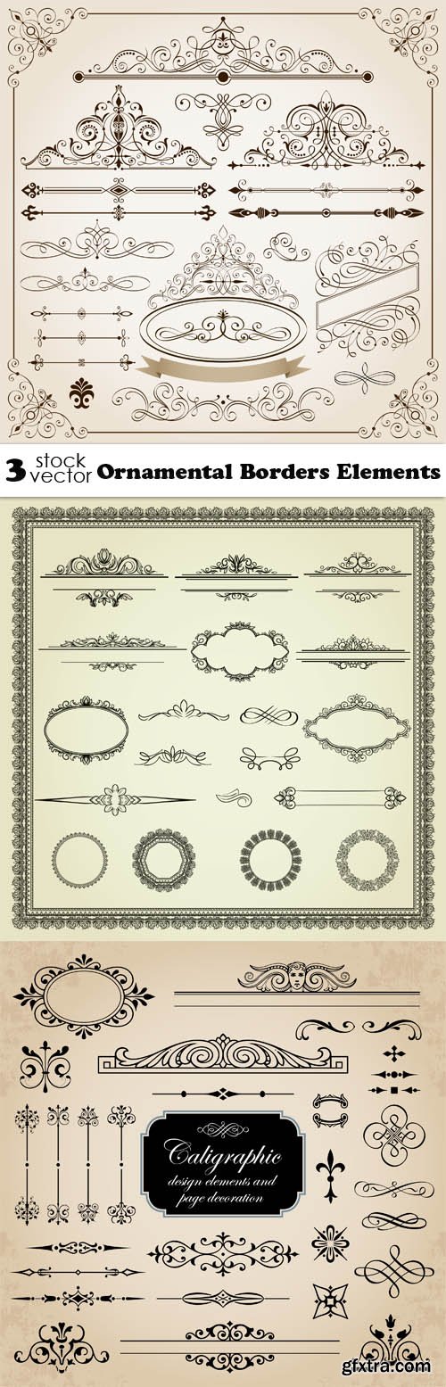 Vectors - Ornamental Borders Elements