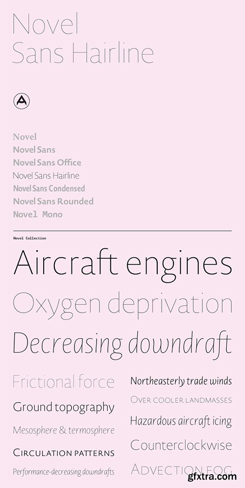 Novel Sans Hair Pro Font Family - 24 Fonts