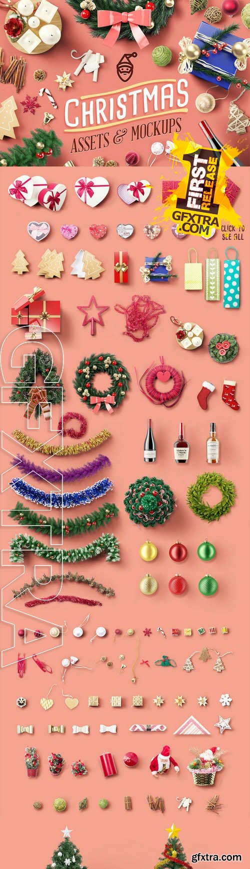 Christmas Assets & Mock Ups + Bonus - Creativemarket 113469