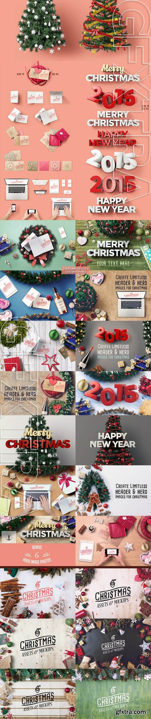 Christmas Assets & Mock Ups + Bonus - Creativemarket 113469