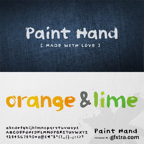 Paint Hand Font - 1 Font $18