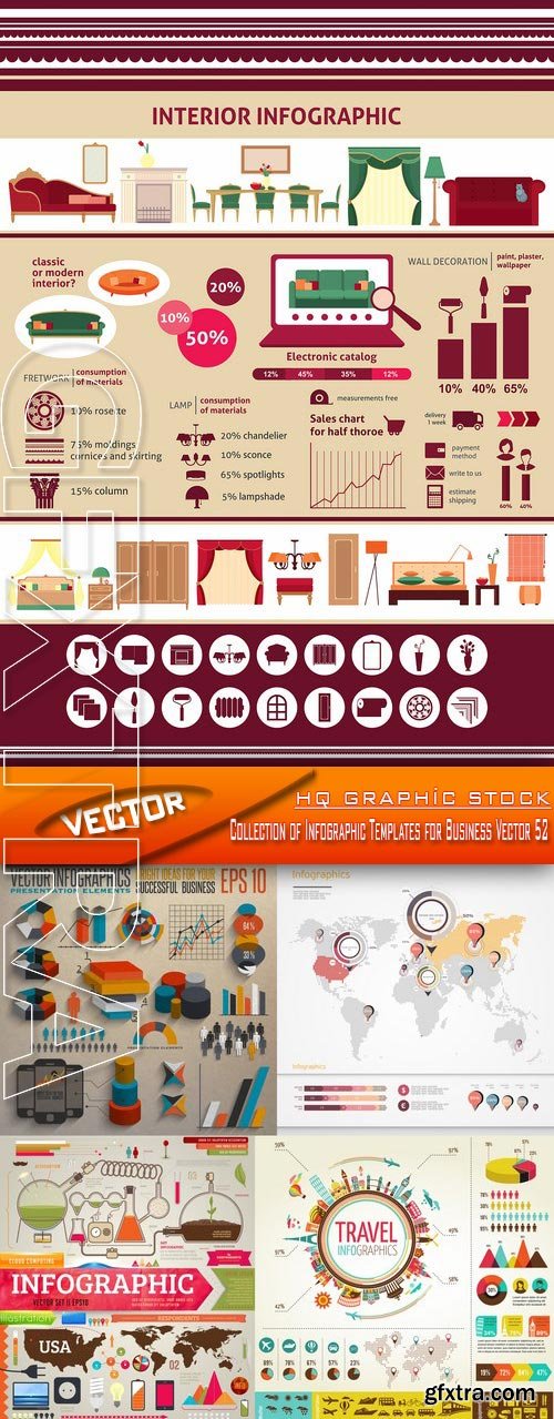 Stock Vector - Collection of Infographic Templates for Business Vector 52