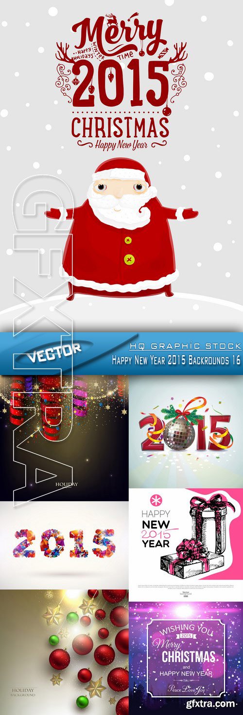 Stock Vector - Happy New Year 2015 Backrounds 16