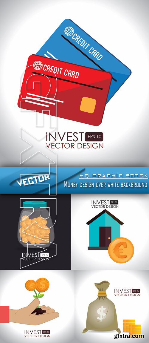Stock Vector - Money design over white background