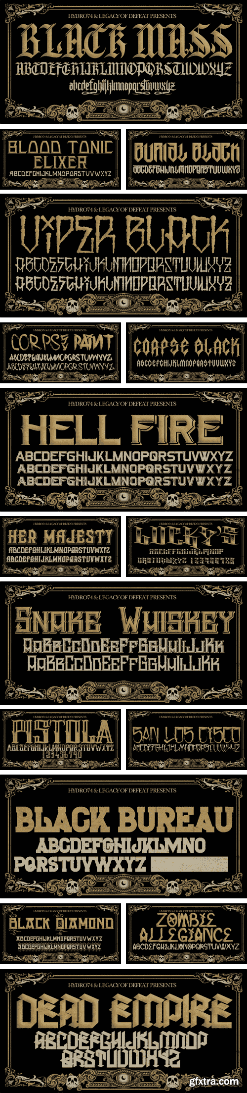 Hydro74 MegaBUNDLE - 120 Font Families