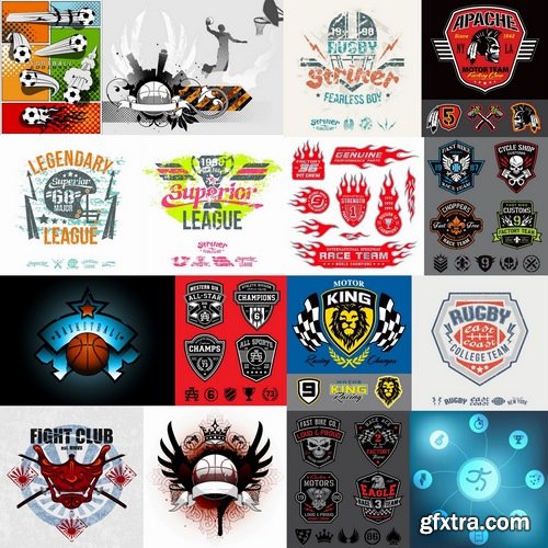 Collection of sports logos 25 Eps