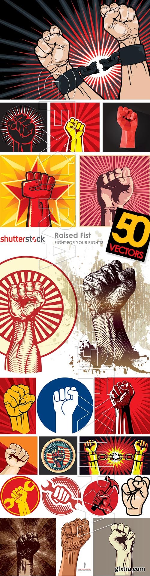 Raised Fist - Fight for Your Rights 50xEPS