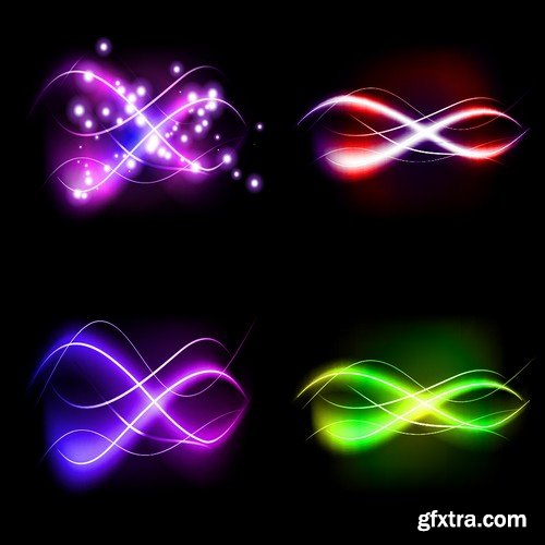 Stock Vectors - Neon styles, 25xEPS