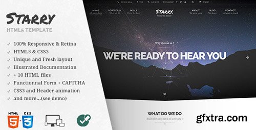 ThemeForest - Starry - Creative & Easy Responsive HTML5 Template - RIP