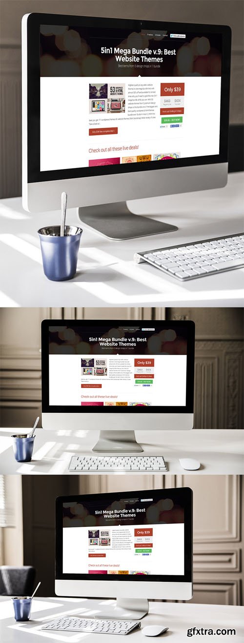 3 Quality iMac Mock-Up PSD Templates