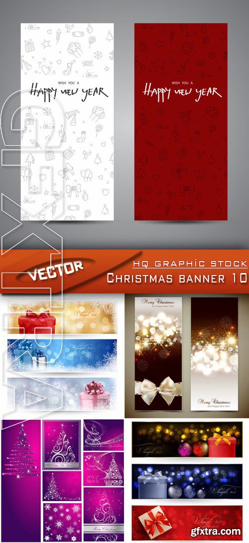 Stock Vector - Christmas banner 10