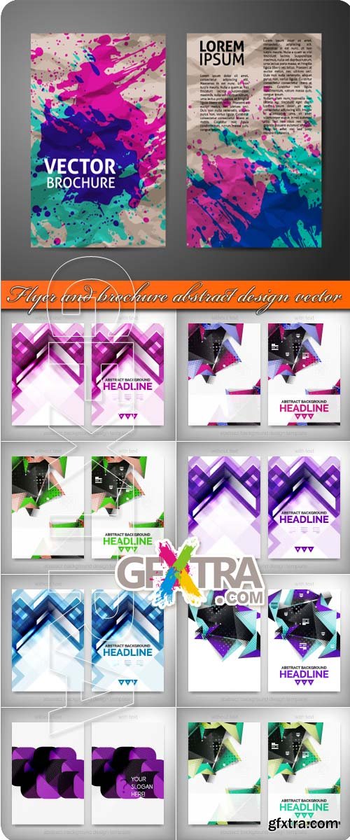 Flyer and brochure abstract design vector