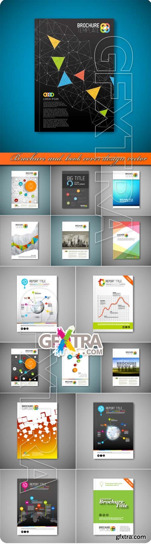 Brochure and book cover design vector