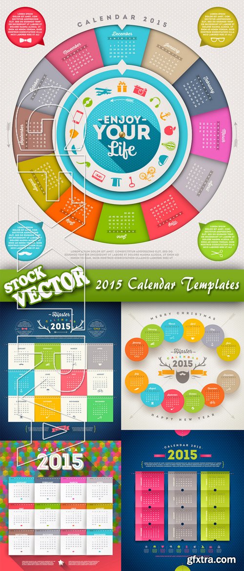 Stock Vector - 2015 Calendar Templates