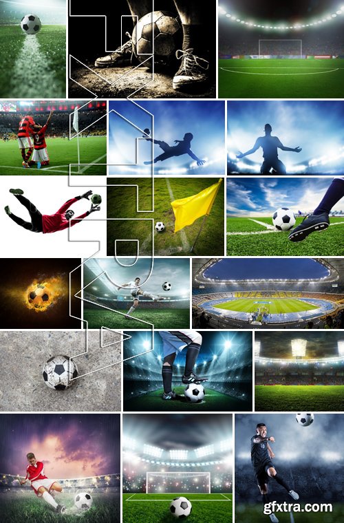 Stock Photos - Football soccer 10, 25xJPG