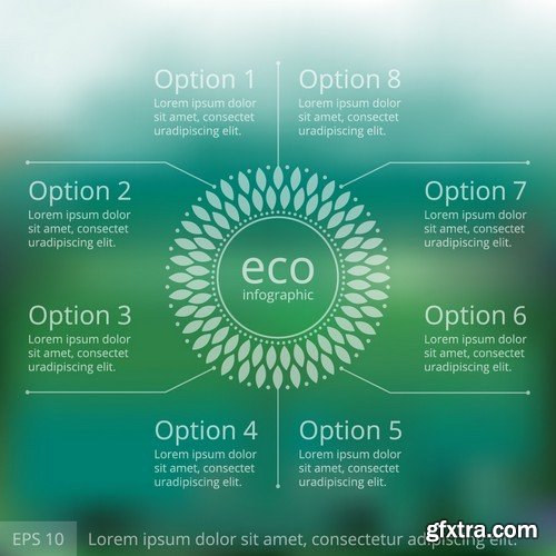 Stock Vectors - Ecology infographic template 4, 25xEPS