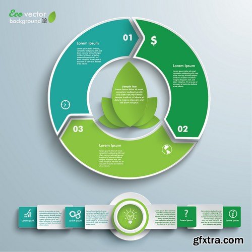 Stock Vectors - Ecology infographic template 4, 25xEPS