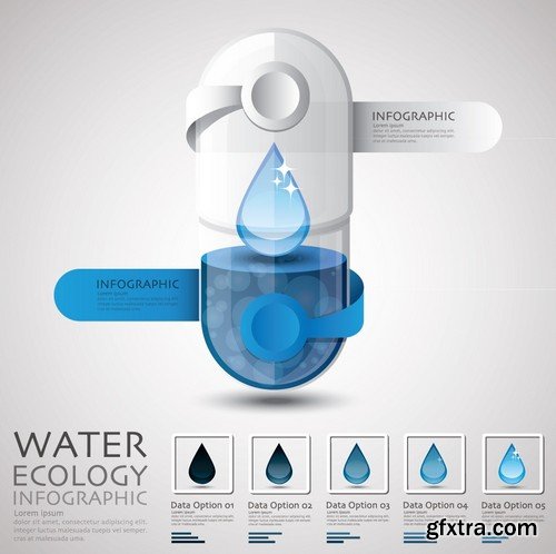 Stock Vectors - Ecology infographic template 4, 25xEPS