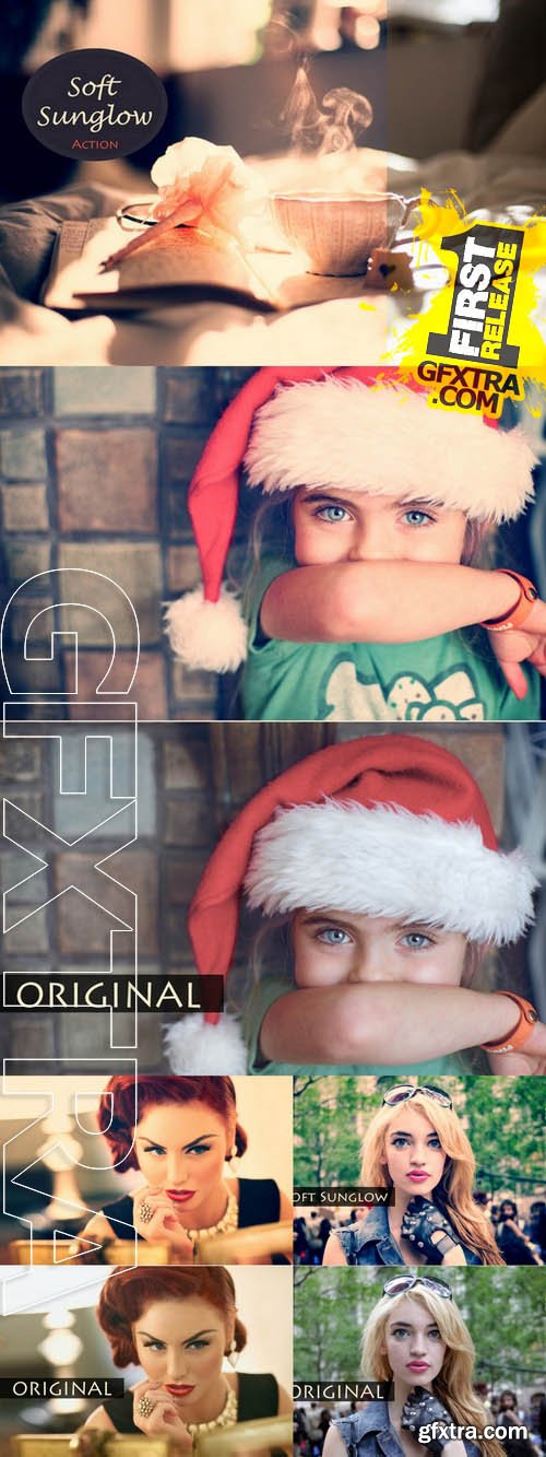 Soft Sunglow - 6 PS Actions - Creativemarket 51392