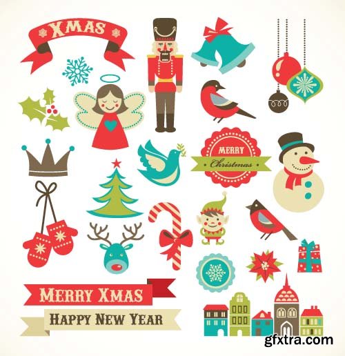 Christmas Vector Cards Templates - 25x EPS