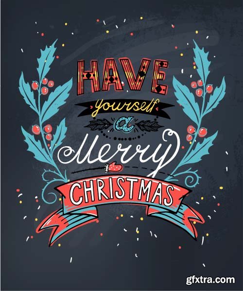 Christmas Vector Cards Templates - 25x EPS