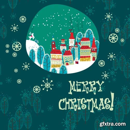 Christmas Vector Cards Templates - 25x EPS