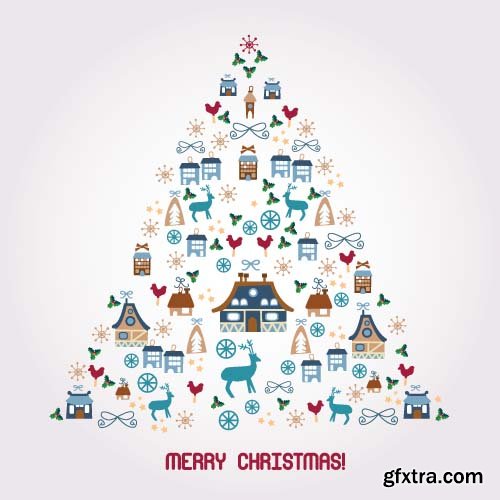 Christmas Vector Cards Templates - 25x EPS