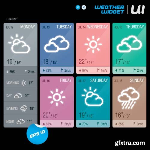 Mobile User Interface Vector Templates - 25x EPS