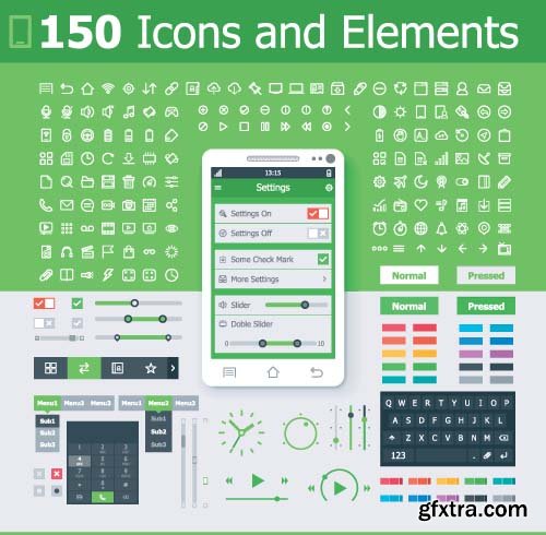 Mobile User Interface Vector Templates - 25x EPS